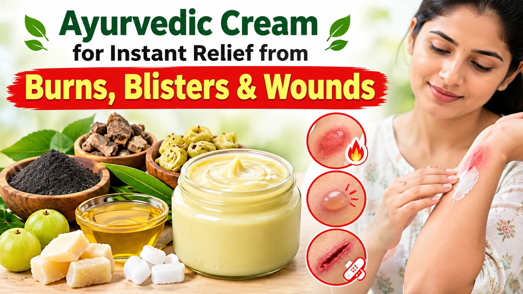 Agni Vrana Lepanam for Burns, Blisters & Wounds